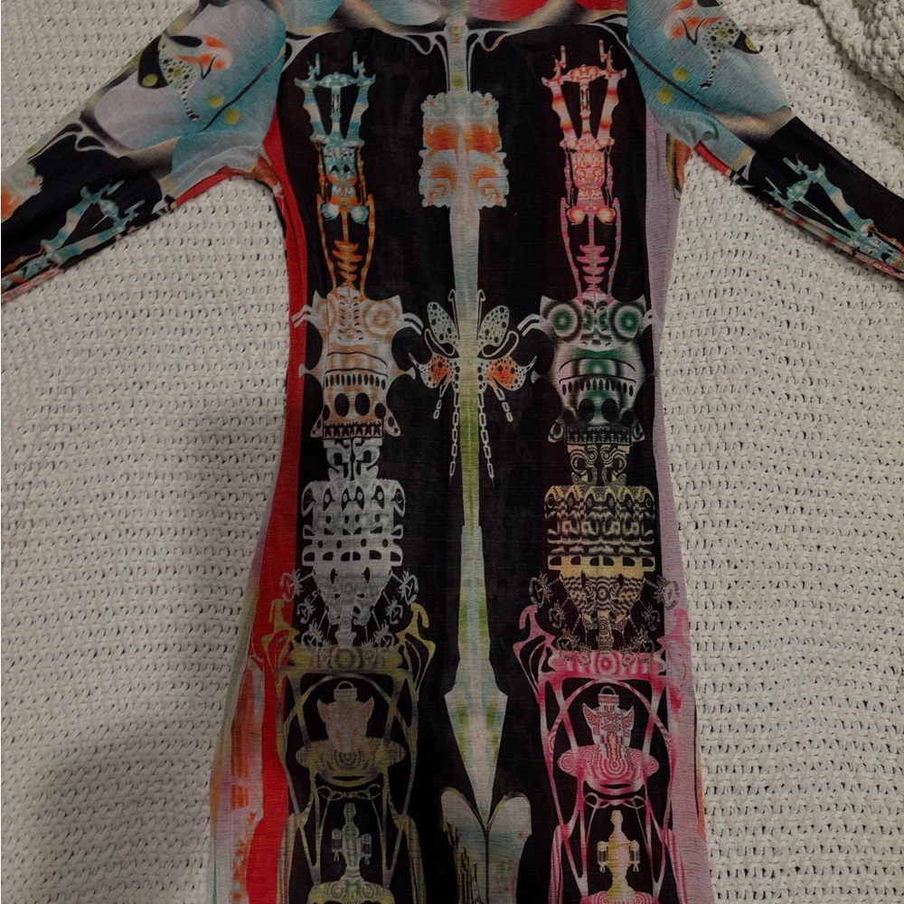 Multicolor Graphic Print Dress